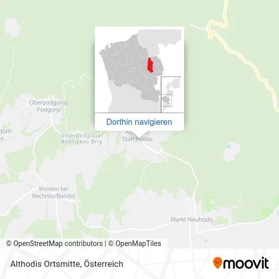 Althodis Ortsmitte Karte