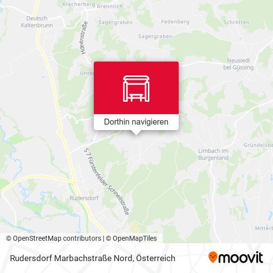 Rudersdorf Marbachstraße Nord Karte