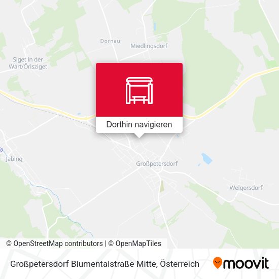 Großpetersdorf Blumentalstraße Mitte Karte