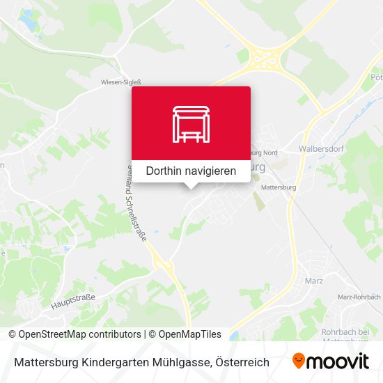 Mattersburg Kindergarten Mühlgasse Karte