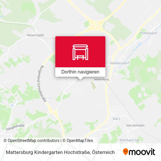 Mattersburg Kindergarten Hochstraße Karte