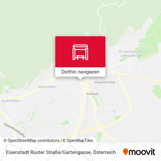 Eisenstadt Ruster Straße / Gartengasse Karte