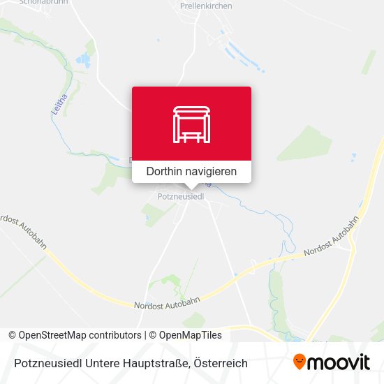 Potzneusiedl Untere Hauptstraße Karte