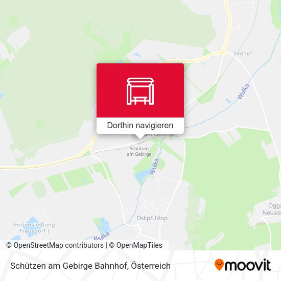 Schützen am Gebirge Bahnhof Karte