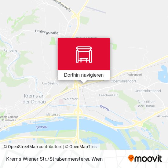 Krems Wiener Str. / Straßenmeisterei Karte
