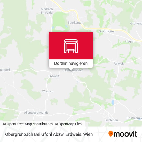 Obergrünbach Bei Gföhl Abzw. Erdweis Karte