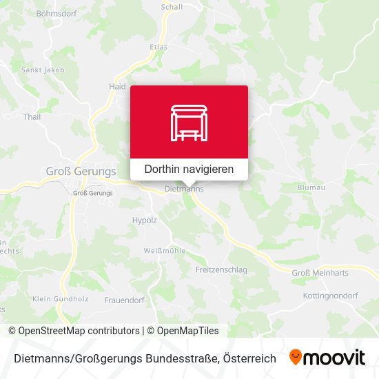 Dietmanns / Großgerungs Bundesstraße Karte