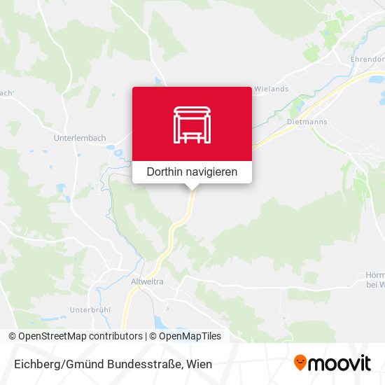 Eichberg/Gmünd Bundesstraße Karte