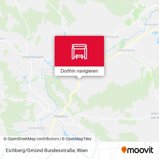 Eichberg/Gmünd Bundesstraße Karte