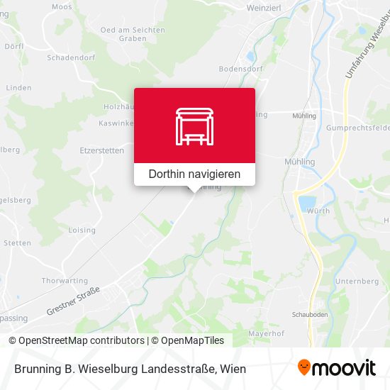 Brunning B. Wieselburg Landesstraße Karte