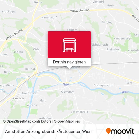 Amstetten Anzengruberstr. / Ärztecenter Karte