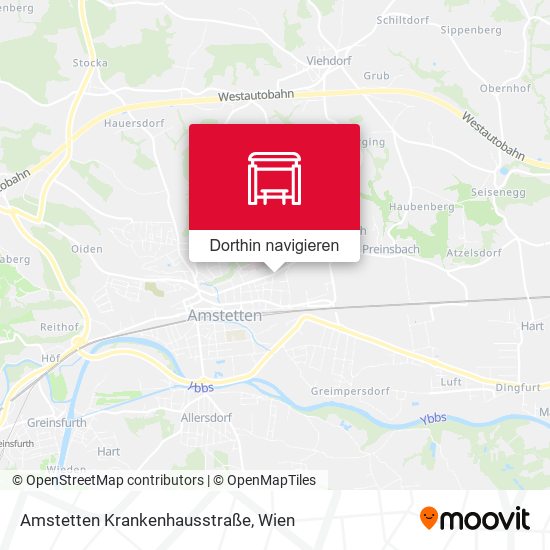 Amstetten Krankenhausstraße Karte