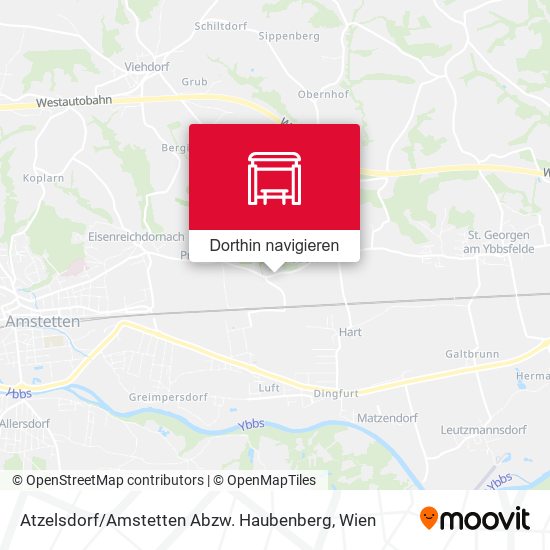 Atzelsdorf / Amstetten Abzw. Haubenberg Karte
