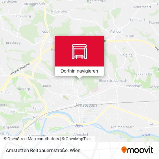 Amstetten Reitbauernstraße Karte