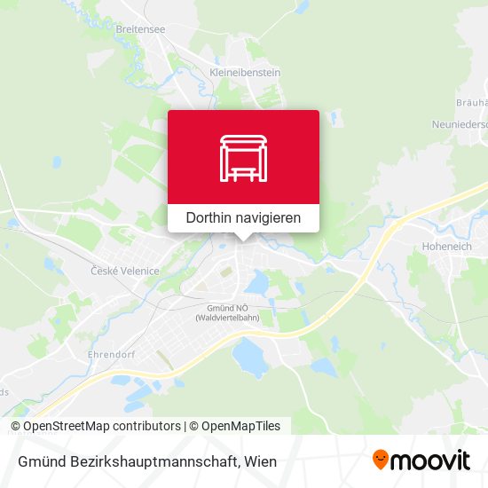 Gmünd Bezirkshauptmannschaft Karte