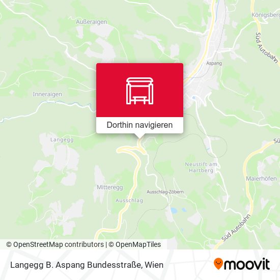 Langegg B. Aspang Bundesstraße Karte