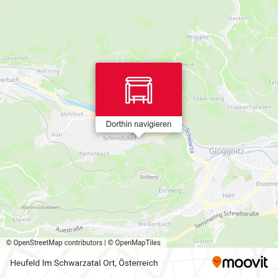 Heufeld Im Schwarzatal Ort Karte