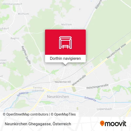 Neunkirchen Ghegagasse Karte