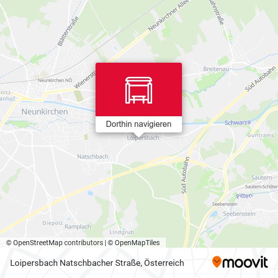 Loipersbach Natschbacher Straße Karte