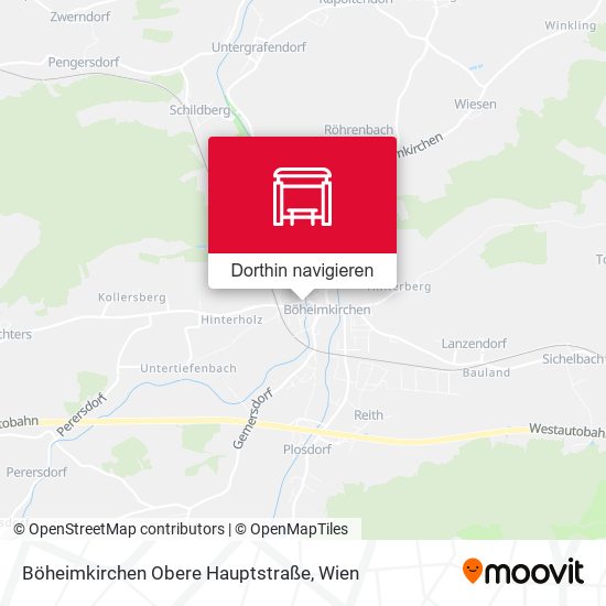 Böheimkirchen Obere Hauptstraße Karte