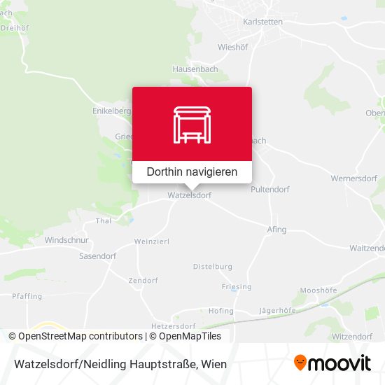 Watzelsdorf / Neidling Hauptstraße Karte