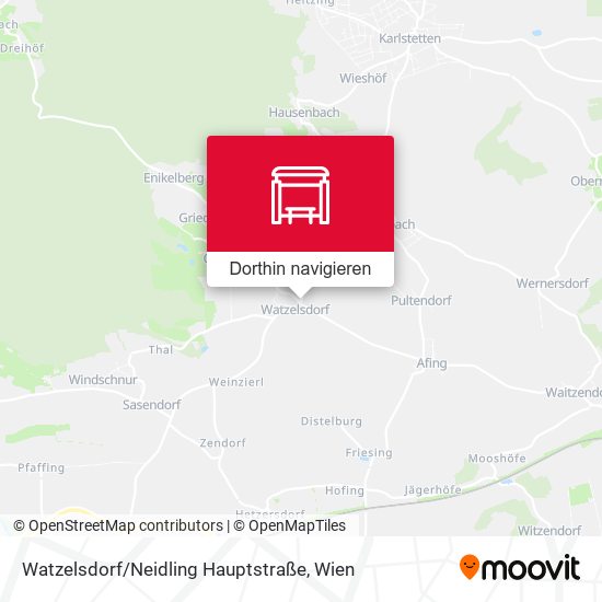 Watzelsdorf / Neidling Hauptstraße Karte