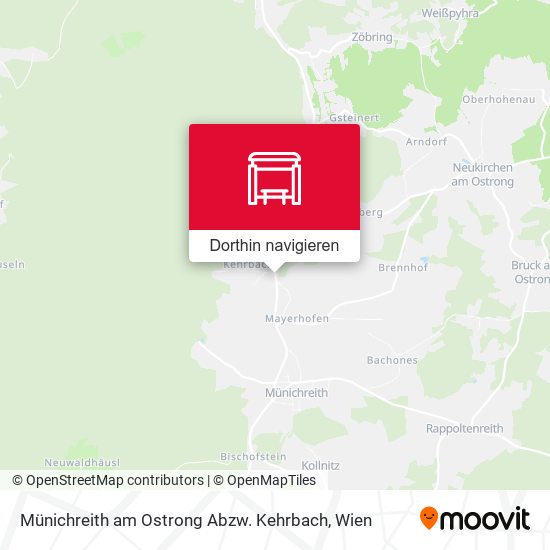 Münichreith am Ostrong Abzw. Kehrbach Karte