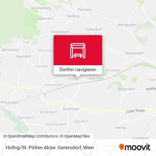 Hofing / St. Pölten Abzw. Gerersdorf Karte