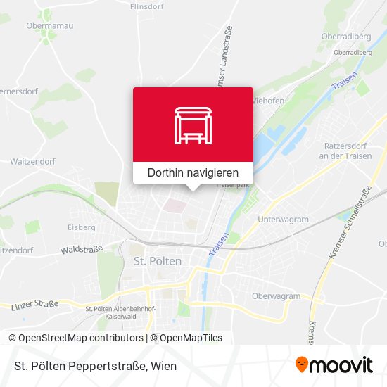 St. Pölten Peppertstraße Karte