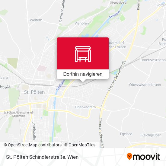 St. Pölten Schindlerstraße Karte