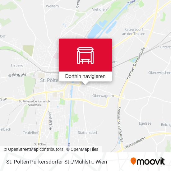 St. Pölten Purkersdorfer Str. / Mühlstr. Karte
