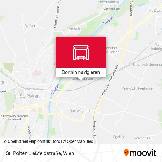 St. Pölten Ließfeldstraße Karte