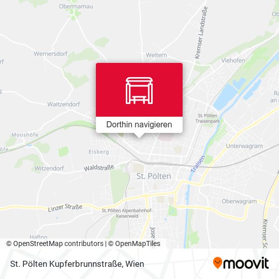 St. Pölten Kupferbrunnstraße Karte