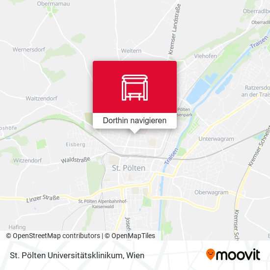 St. Pölten Universitätsklinikum Karte