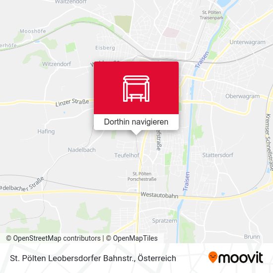 St. Pölten Leobersdorfer Bahnstr. Karte