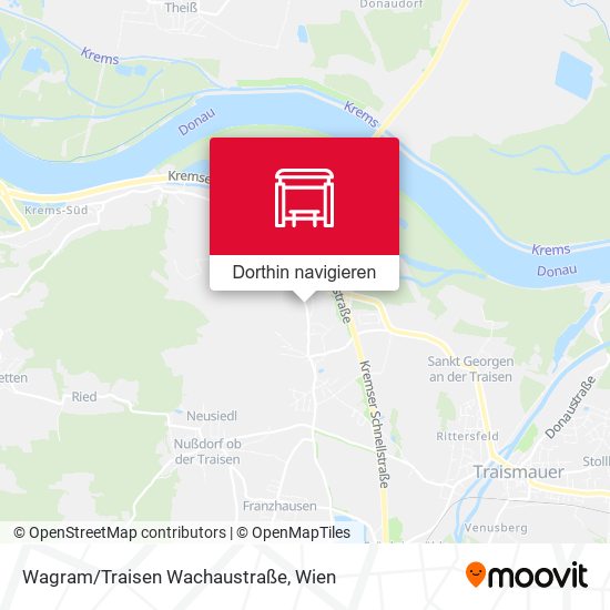 Wagram/Traisen Wachaustraße Karte