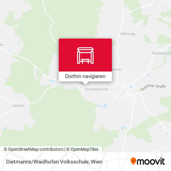Dietmanns / Waidhofen Volksschule Karte