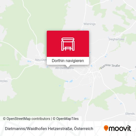 Dietmanns / Waidhofen Hetzerstraße Karte