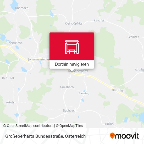 Großeberharts Bundesstraße Karte