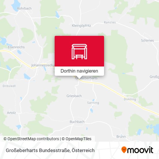 Großeberharts Bundesstraße Karte