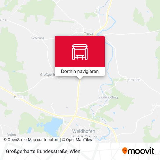 Großgerharts Bundesstraße Karte