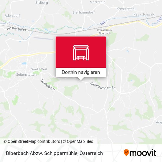 Biberbach Abzw. Schippermühle Karte