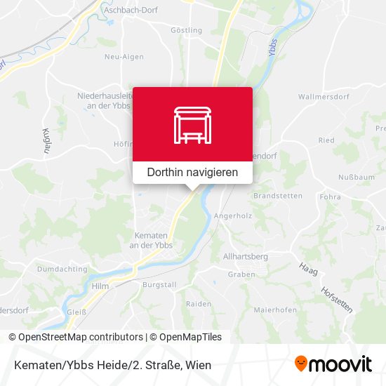 Kematen/Ybbs Heide/2. Straße Karte