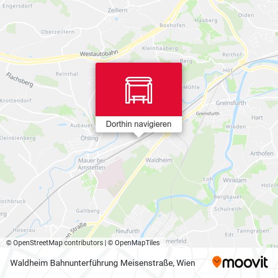 Waldheim Bahnunterführung Meisenstraße Karte