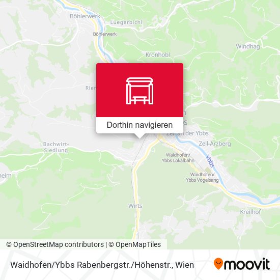 Waidhofen / Ybbs Rabenbergstr. / Höhenstr. Karte