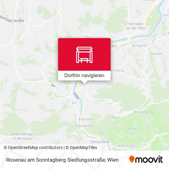Rosenau am Sonntagberg Siedlungsstraße Karte