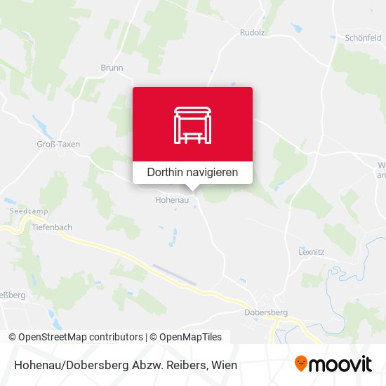 Hohenau / Dobersberg Abzw. Reibers Karte