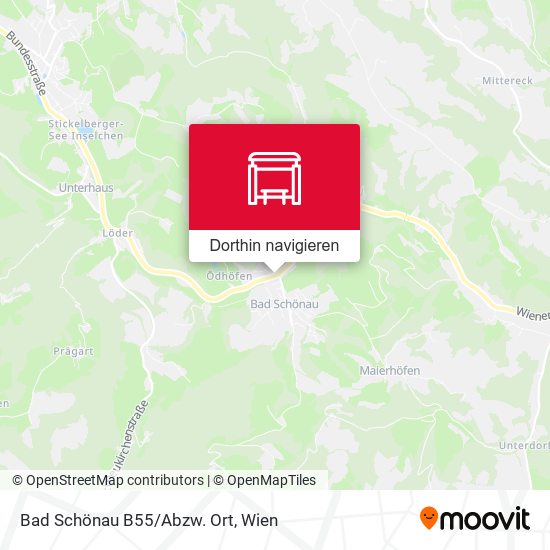 Bad Schönau B55/Abzw. Ort Karte