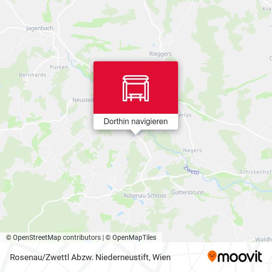Rosenau / Zwettl Abzw. Niederneustift Karte