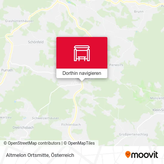 Altmelon Ortsmitte Karte